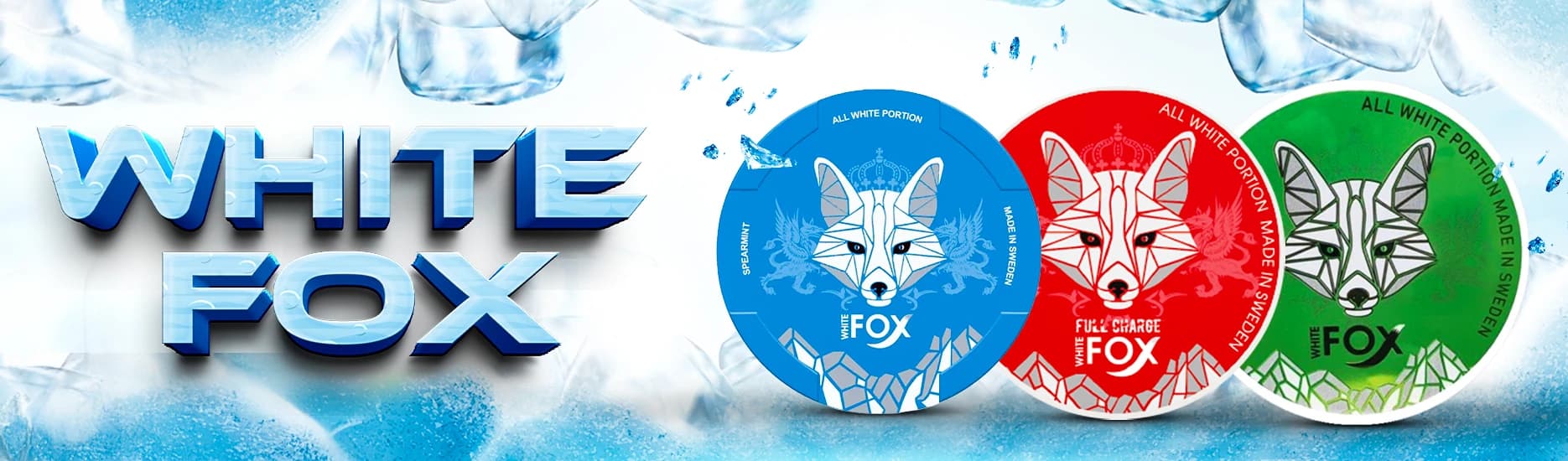 White Fox nicotine pouches banner